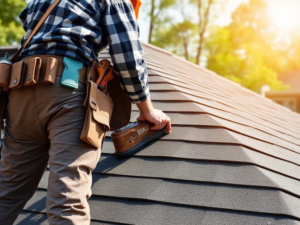 Summit Crest roofer at work